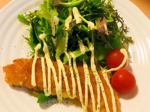 フライパンで揚げる●タラ切り身の揚げ焼きフライ